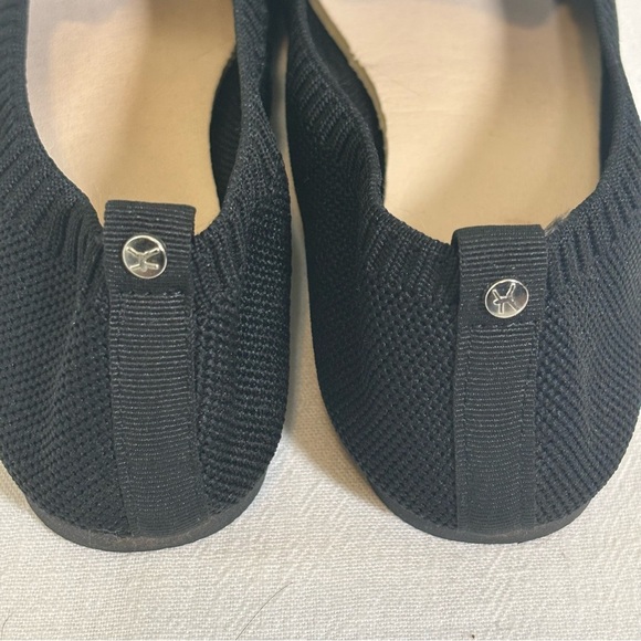 Danskin Dream Knit Ribbed Ballet Flats-Black-Women Size 7 - Picture 10 of 12
